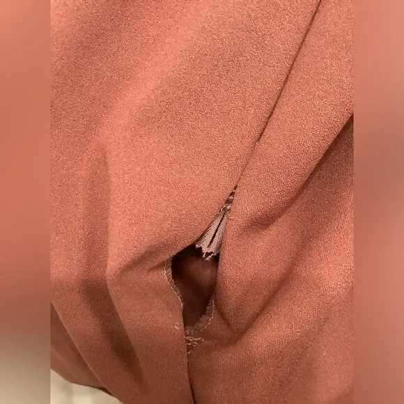 Jenny Woo Rust Brown Sleeveless V-Neck Maxi Dress Size 12 - Picture 14 of 14